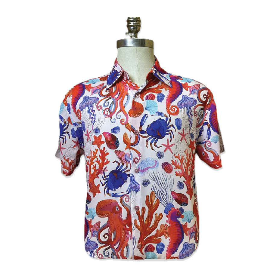 Bahamian Shirt – Coral Blaze