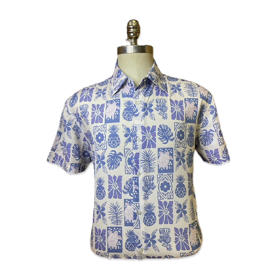 Bahamian Shirt – Island Indigo Tiles