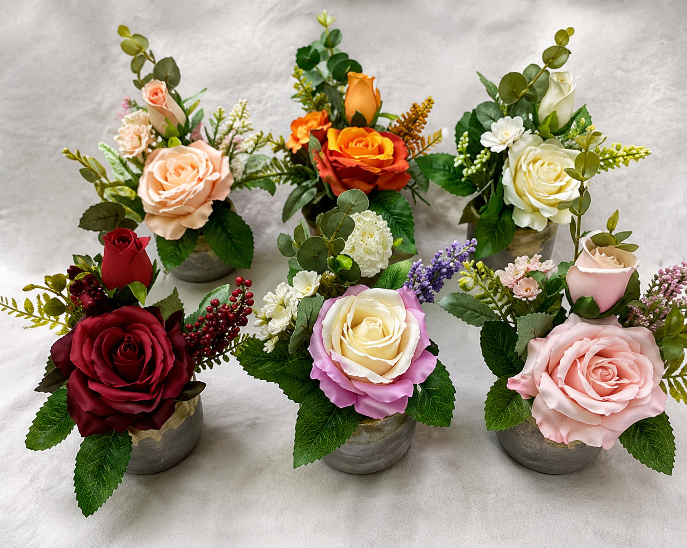 Artificial Rose Floral Arrangement Set
