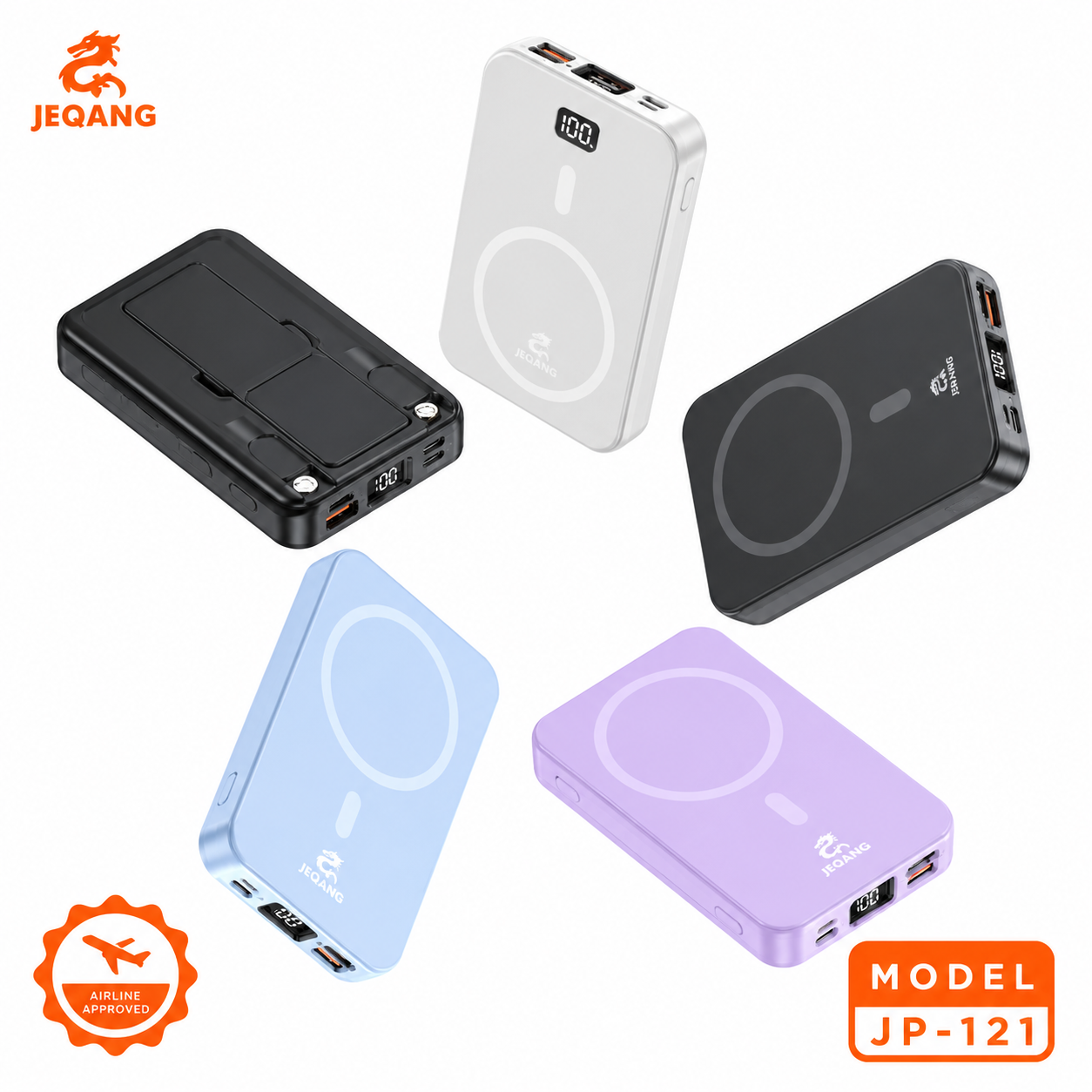 JP-121 with wireless fast charging power bank
