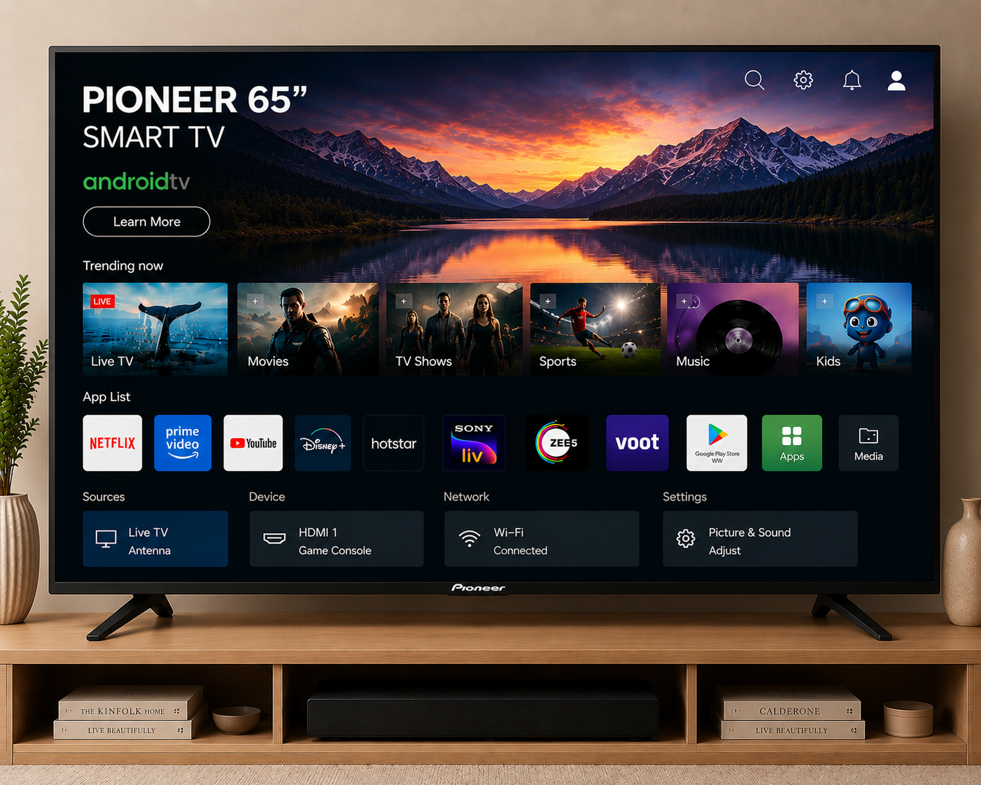 PIONEER 65'' SMART TV