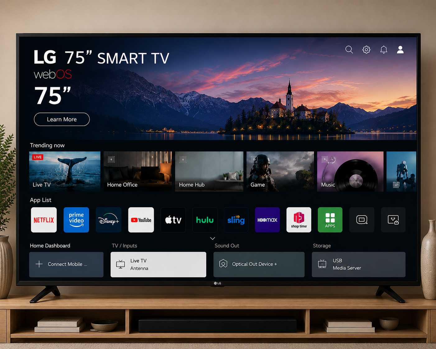 LG 75'' SMART TV