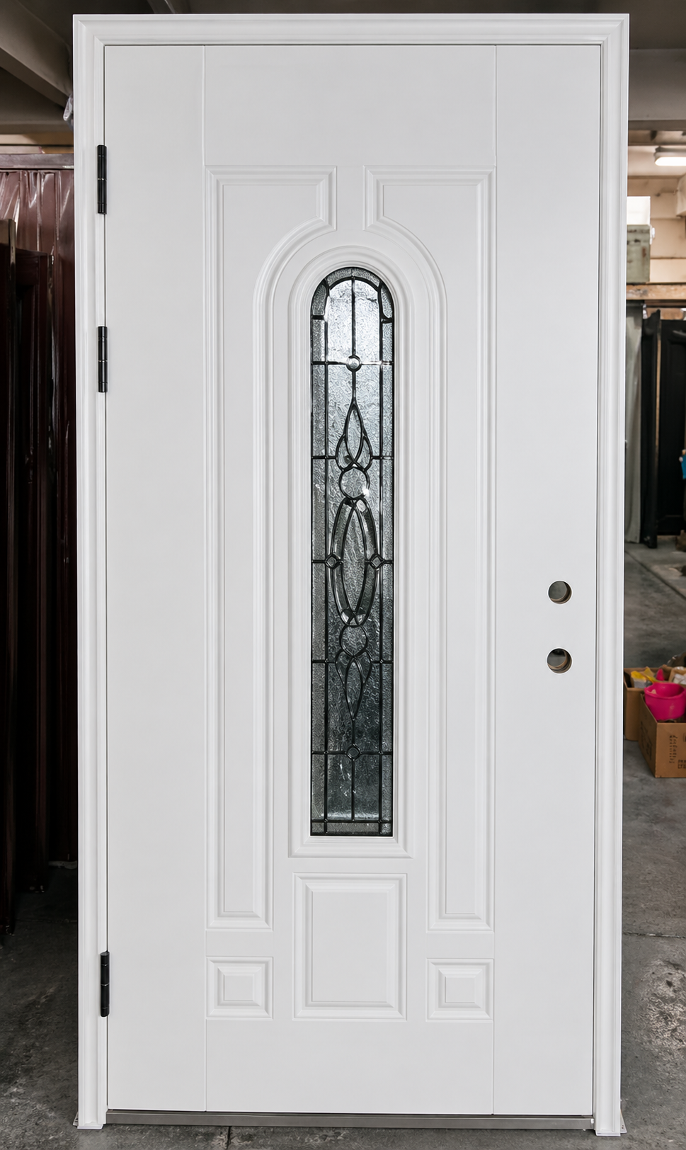 STEEL DOOR W/1ART GLASS