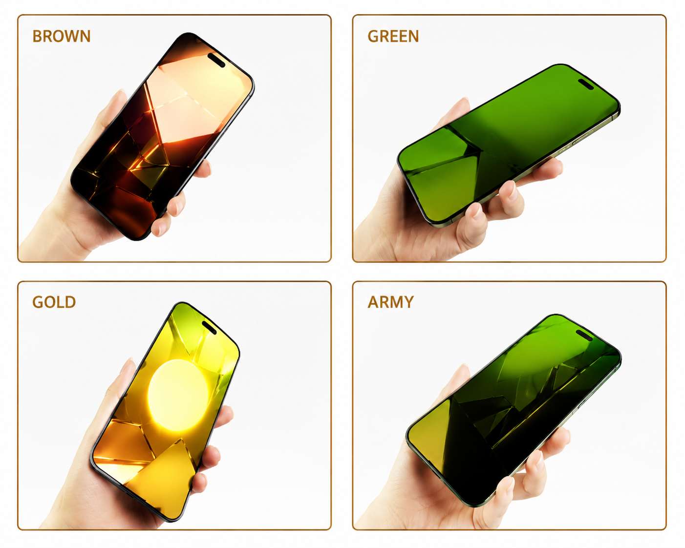 Screen protector change color