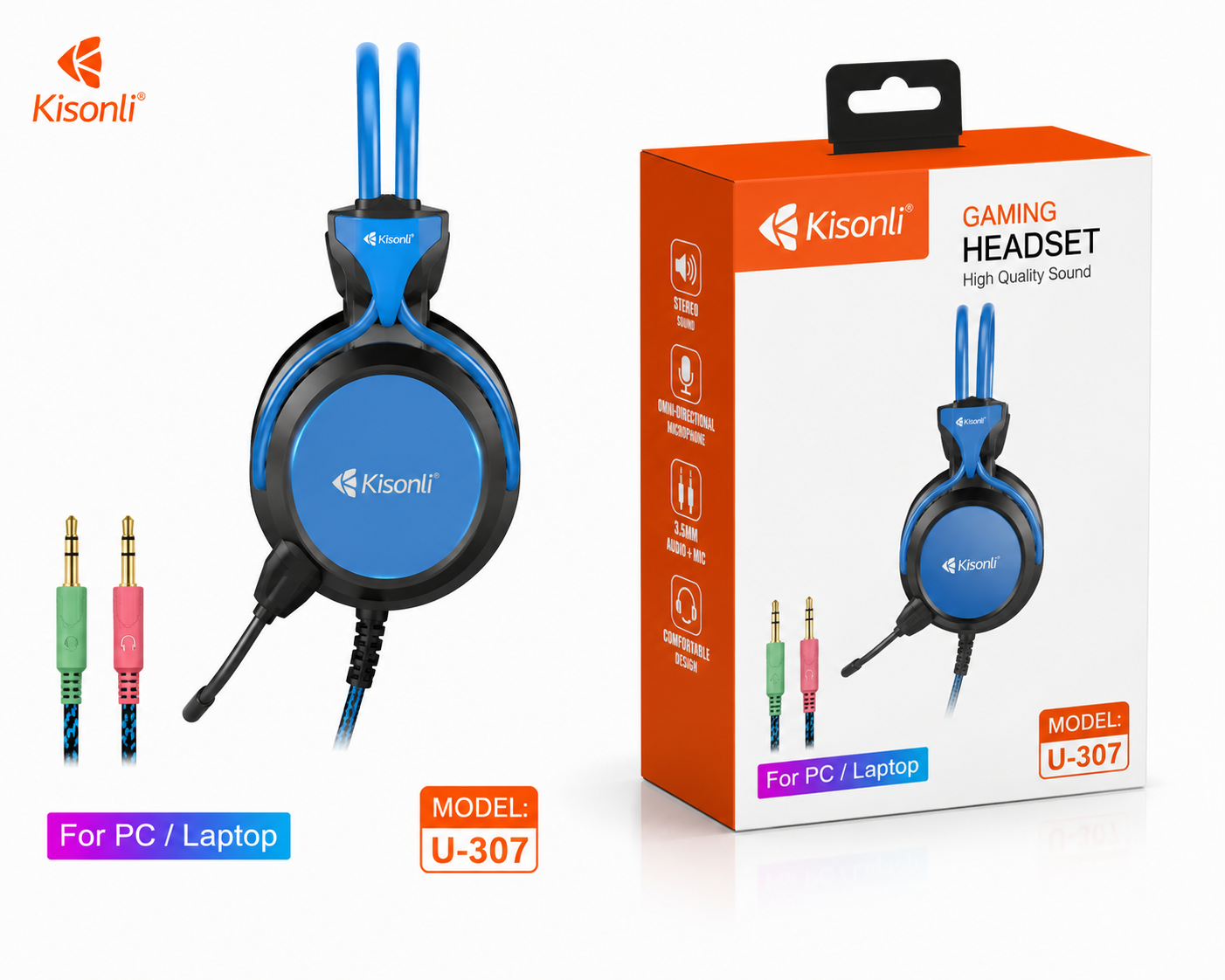 JH-819 headphones 3.5mm Separate packaging