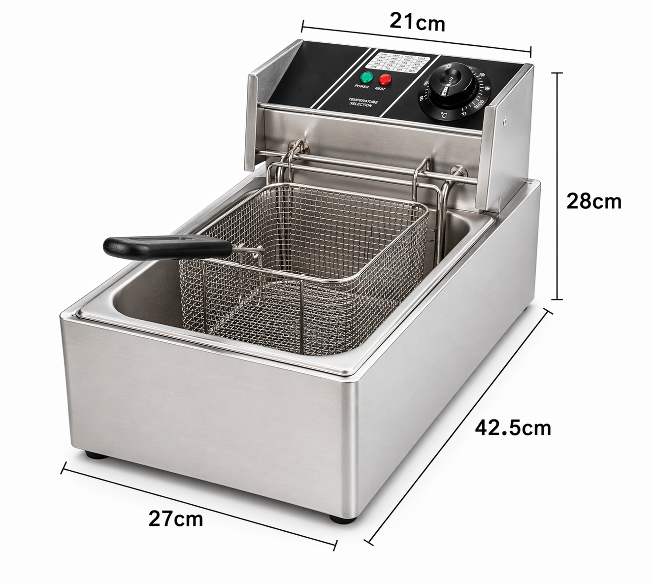 6L single cylinder single screen electric fryer